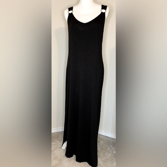 NWT Green Envelope Women Black Maxi Dress Size Small - Picture 1 of 7